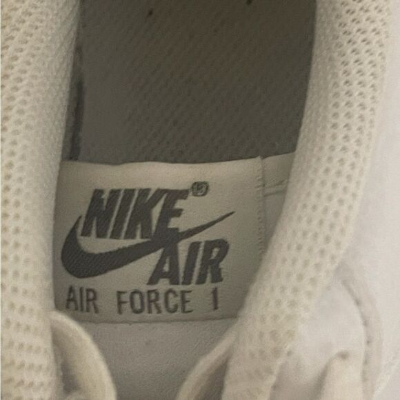 Nike Air Force 1 Big Kids' Shoes Size 7Y White Silver DV7762-300 - Picture 10 of 14